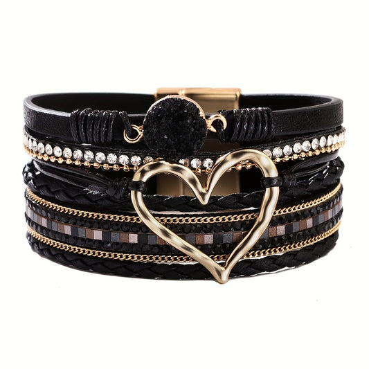 Boho Multi-Strand Leather Bracelet
