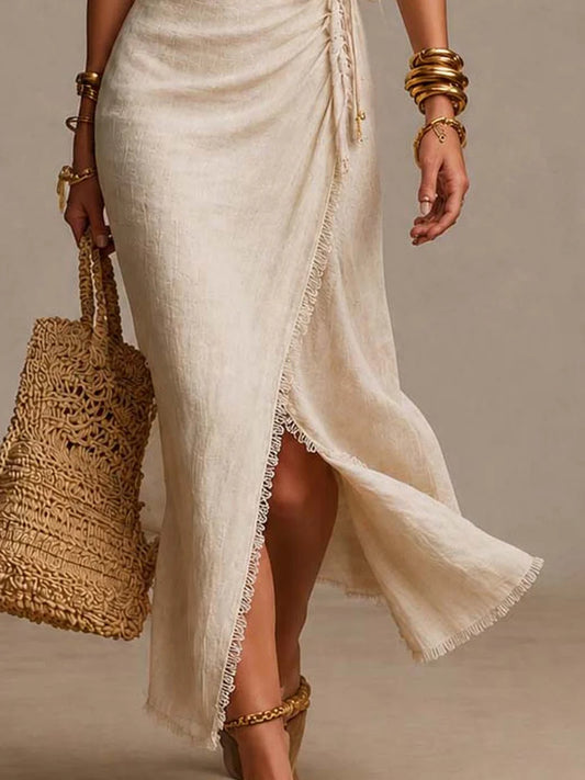 Tessa | Linen midi dress