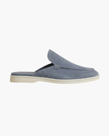 Portside Suede Mule - Sea Blue