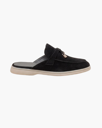 Seaside Suede Mule - Black