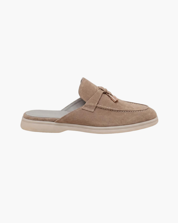 Seaside Suede Mule - Beige