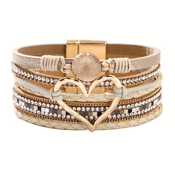 Boho Multi-Strand Leather Bracelet