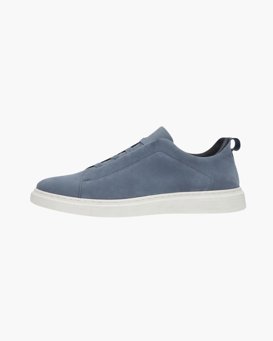 Suede Slip-On Sneaker - Light Blue