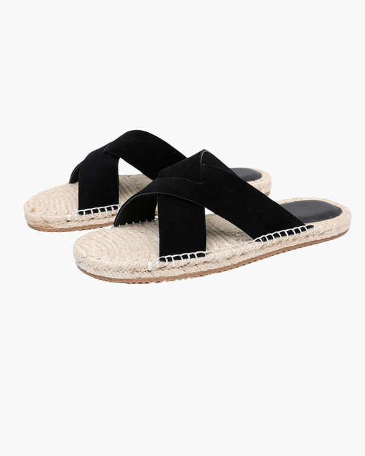 Sheep Suede Sandal - Black