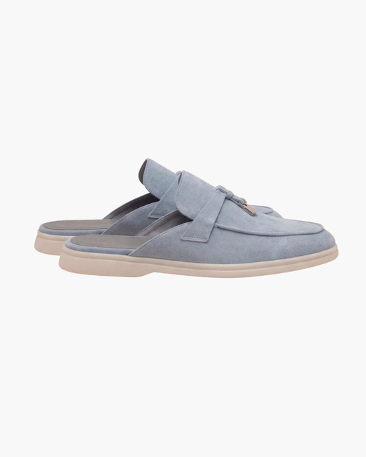 Seaside Suede Mule - Sky Blue