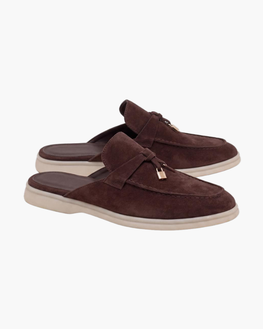 Seaside Suede Mule - Brown