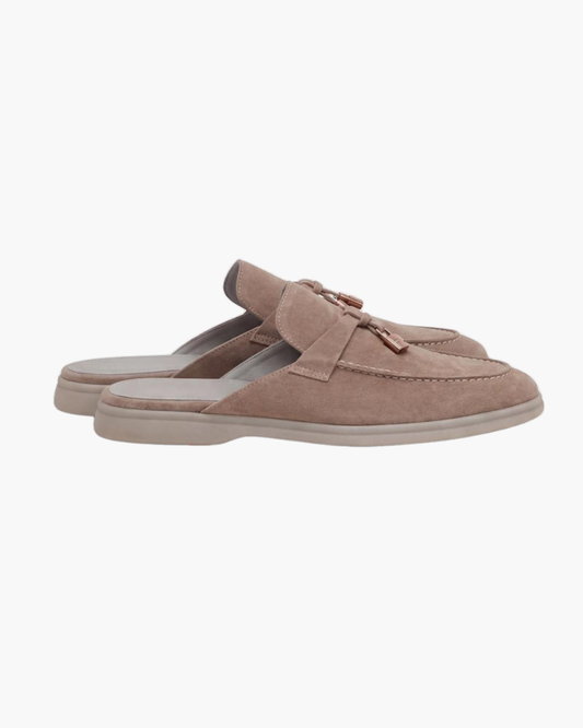 Seaside Suede Mule - Beige
