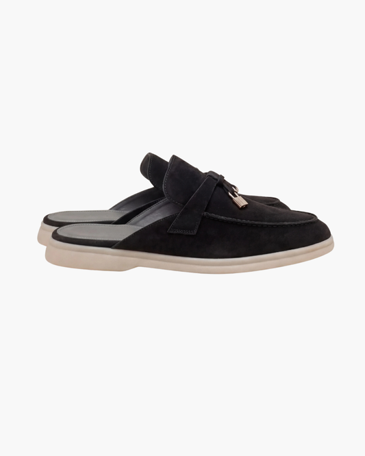 Seaside Suede Mule - Black