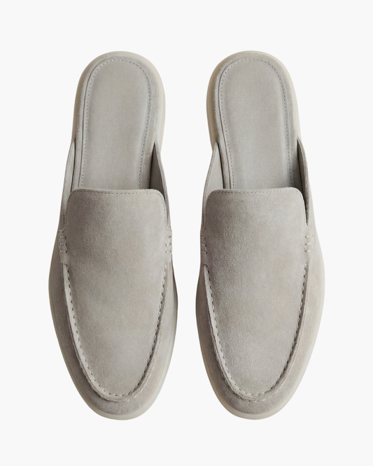 Portside Suede Mule - Light Grey