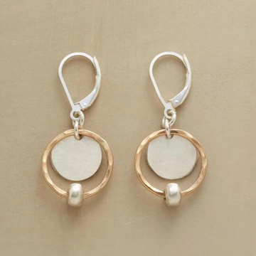 Chic Gold & Silver Pearl Earrings