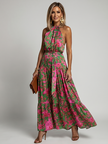 Draped Pink Midi Dress