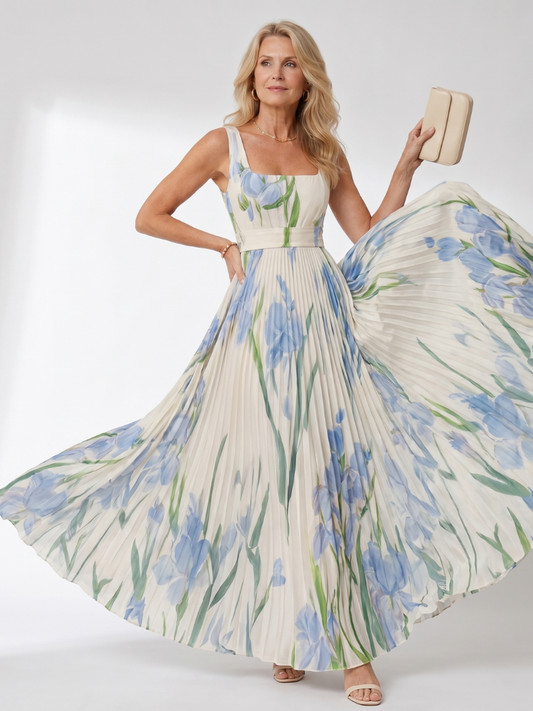 Sleeveless Satin Midi Dress