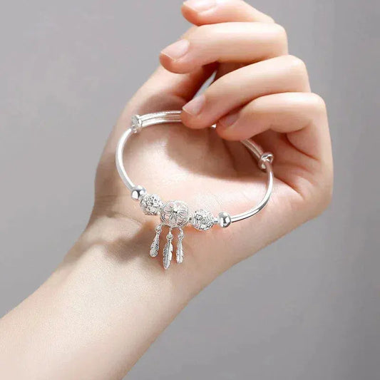 Silver Dreamcatcher Bangle