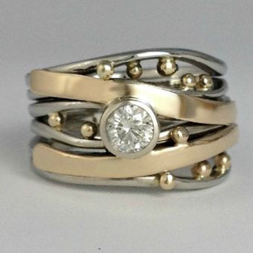 Inlaid Gold Vintage Ring