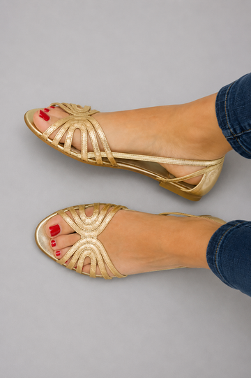 Éléonore™ | Golden Summer Light Sandals