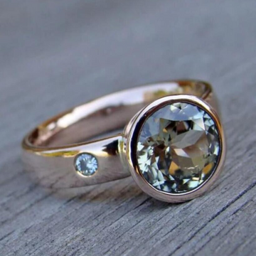 Vintage Forged Fine Zirconia Ring
