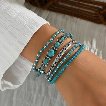 Boho Turquoise Bracelet Set