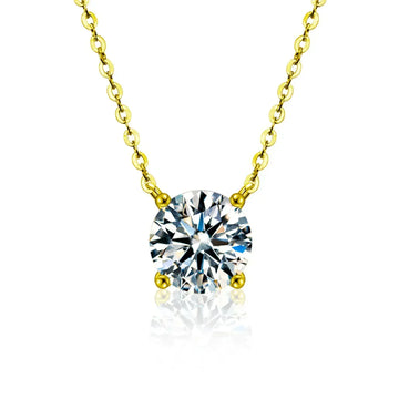 Gold-Plated Zirconia Necklace