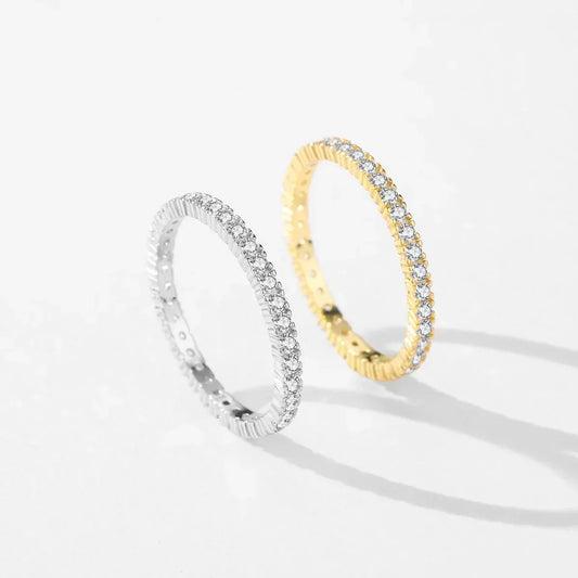Minimal Radiant Eternity Ring