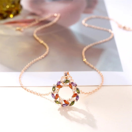Radiant Rainbow Pendant Necklace