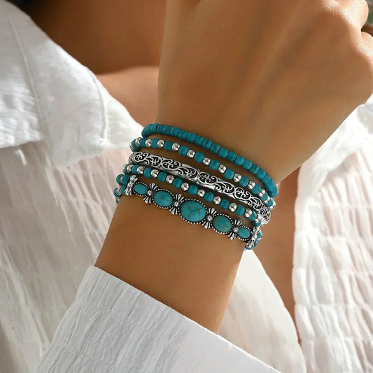 Boho Turquoise Bracelet Set