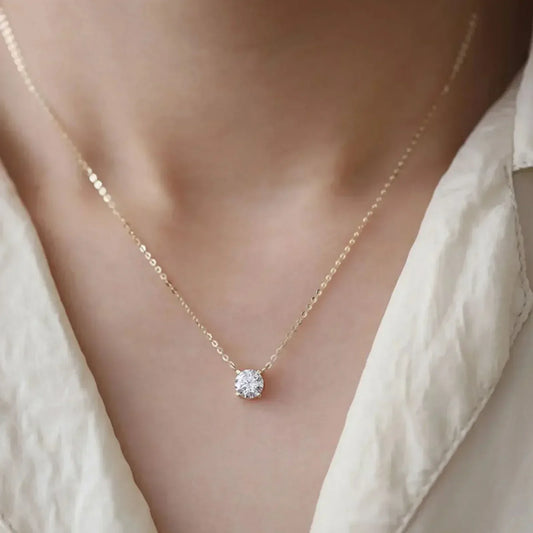 Gold-Plated Zirconia Necklace