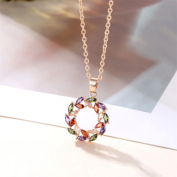 Radiant Rainbow Pendant Necklace