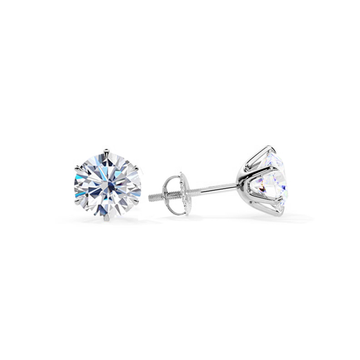 Chic White Gold Earrings