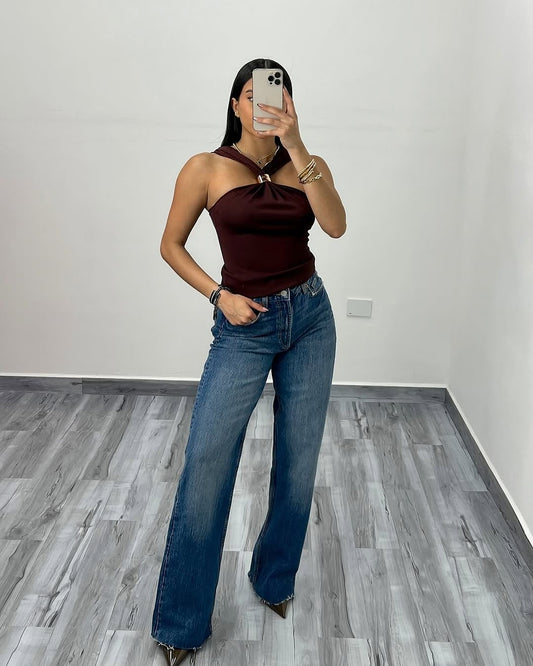 ELLI | Mocha Halter Top