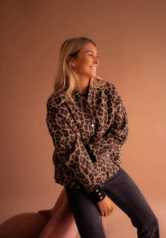 Luna | Women's Jacket with Leopard Print