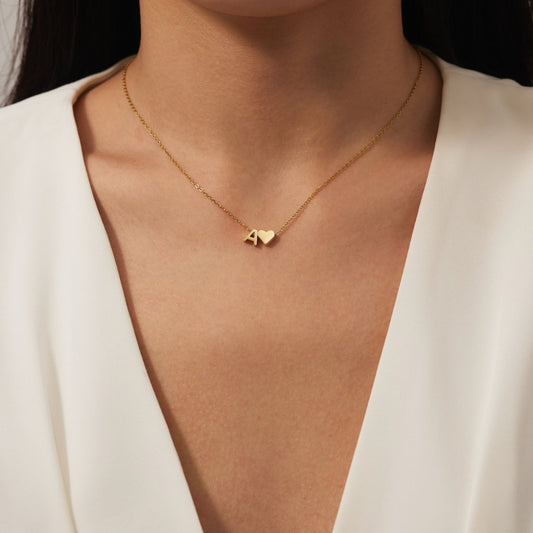 Timeless Initial Heart Necklace