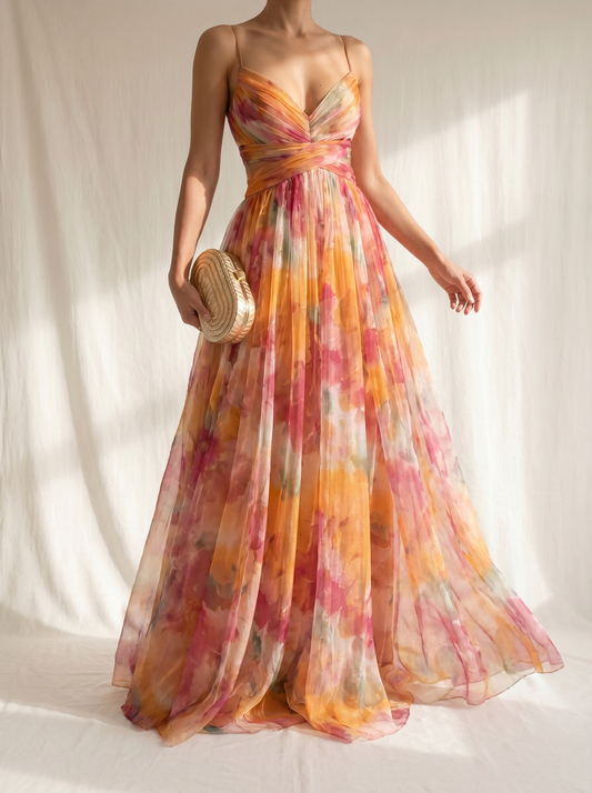 Giselle | Enchanting Floral-Print Maxi Dress