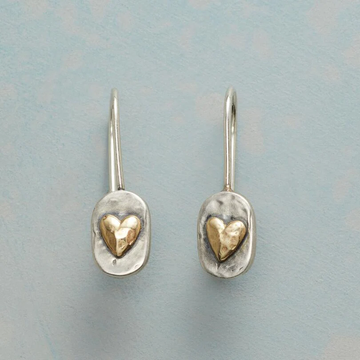 Silver & Gold Heart Earrings