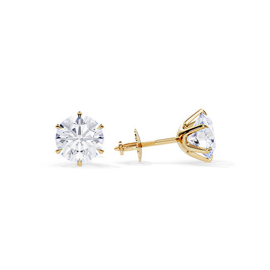 Chic White Gold Earrings